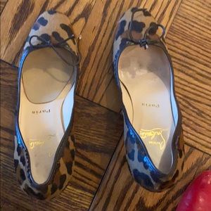 Christian Loubotains Pony  hair pumps